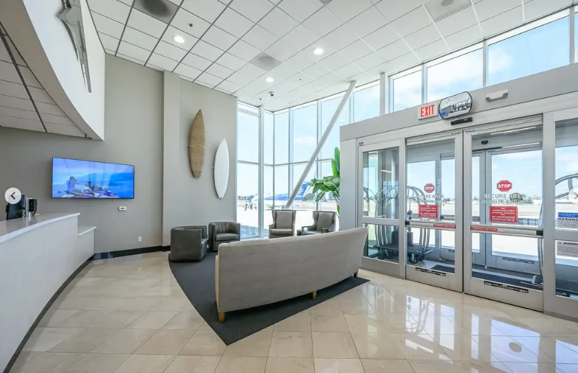 Terminal interior after remodel