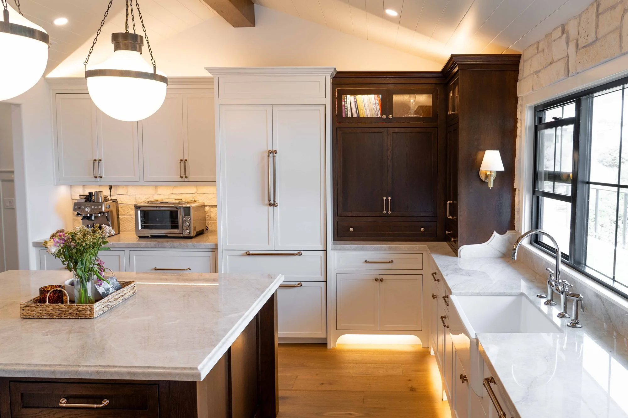 La Jolla kitchen remodel showing custom cabinetry and quartz countertops